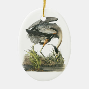 Great Blue Heron door Audubon Keramisch Ornament