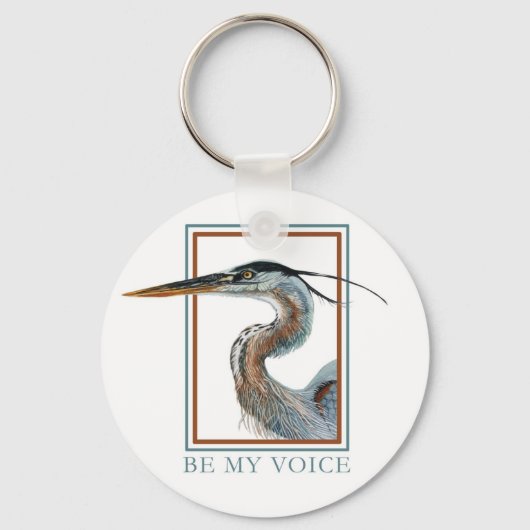 Great Blue Heron door Jane Freeman Sleutelhanger (Voorkant)