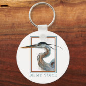 Great Blue Heron door Jane Freeman Sleutelhanger (Voorkant)