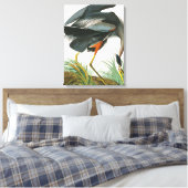 Great Blue Heron door John James Audubon Canvas Afdruk (Insitu (Slaapkamer))