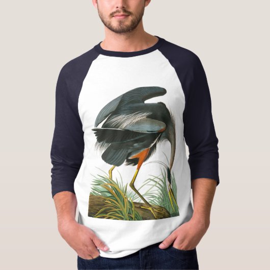 Great Blue Heron door John James Audubon T-shirt (Voorkant)