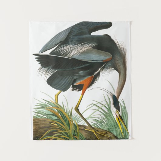 Great Blue Heron door John James Audubon Wandkleed (Voorkant)