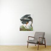 Great Blue Heron door John James Audubon Wandkleed (In situ)