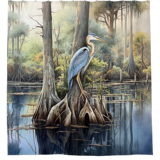 Great Blue Heron Douchegordijn (Voorkant)