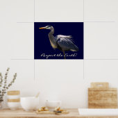 Great Blue Heron Earth Day Poster (Keuken)