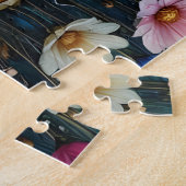 Great blue Heron & Egret flowers in water Legpuzzel (Zijkant)
