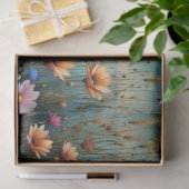 Great blue Heron & Egret flowers in water Tissuepapier (Geschenk)