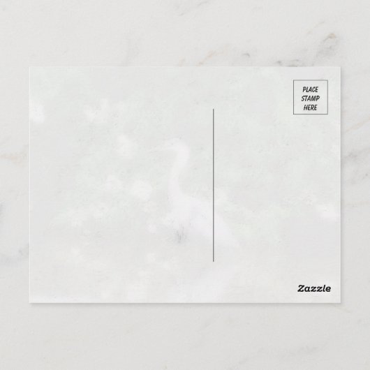 Great Blue Heron en Alligator Briefkaart (Achterkant)