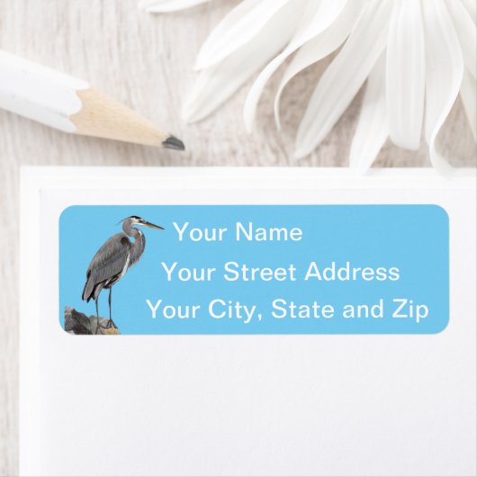 Great Blue Heron Etiket (Insitu)