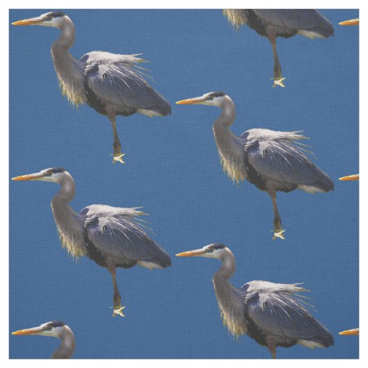 Great Blue Heron Fabric Stof (Swatch)