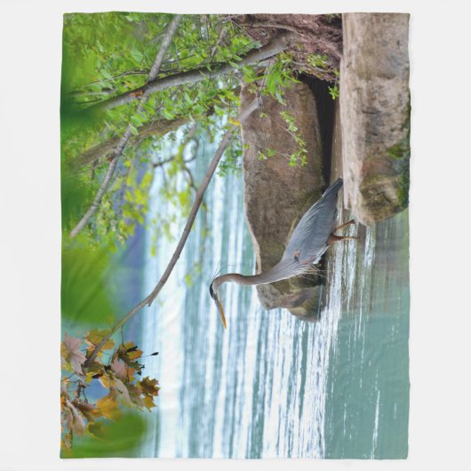 Great Blue Heron Fleece Deken (Voorkant)