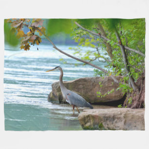 Great Blue Heron Fleece Deken