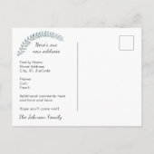 Great Blue Heron Florida Nieuw startadres wijzigen Aankondigingskaart (Achterkant)