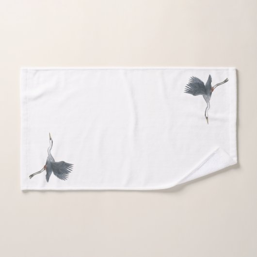 Great Blue Heron Flying Bad Handdoek (Handdoek)