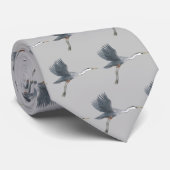 Great Blue Heron Flying Stropdas (Opgerold)