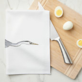 Great Blue Heron Flying Theedoek (Quarter Fold)