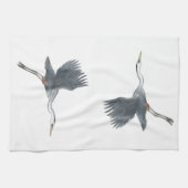 Great Blue Heron Flying Theedoek (Horizontaal)