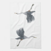 Great Blue Heron Flying Theedoek (Verticaal)