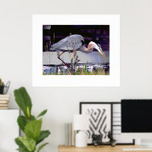 Great Blue Heron Foraging Poster (Thuiskantoor)