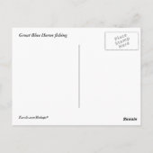 Great Blue Heron Gevist Briefkaart (Achterkant)
