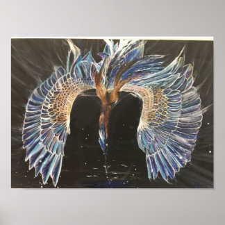 Great Blue Heron Gevist Poster