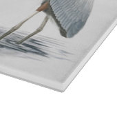 Great Blue Heron Glass Cutting Board Snijplank (Hoek)