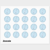 Great Blue Heron Hand-Drawn Return Address Ronde Sticker (Vel)