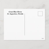 Great Blue Heron Holiday Briefkaart (Achterkant)