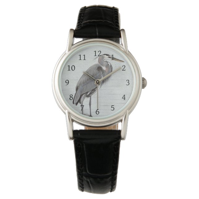 Great Blue Heron Horloge (Voorkant)