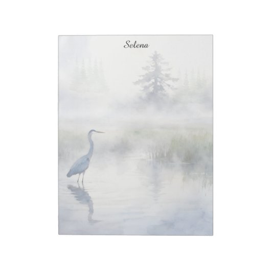 Great Blue Heron in a Salt Marsh Notepad Notitieblok (Linkerzijde)