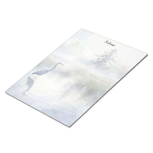 Great Blue Heron in a Salt Marsh Notepad Notitieblok (Schuin)