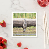 Great Blue Heron in het ChamPlain-meer Servetten (Insitu)