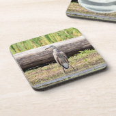 Great Blue Heron in Lake ChamPlain Bier Onderzetter (Linkerzijde)