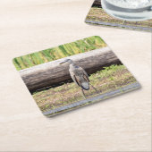 Great Blue Heron in Lake ChamPlain Kartonnen Onderzetters (Schuin)