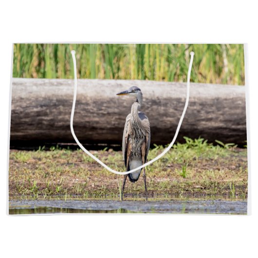 Great Blue Heron in Lake ChamPlain Large Cadeautasje (Voorkant)