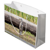 Great Blue Heron in Lake ChamPlain Large Cadeautasje (Achterkant Gekanteld)