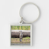 Great Blue Heron in Lake ChamPlain Sleutelhanger (Voorkant)