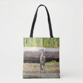 Great Blue Heron in Lake ChamPlain Tote Bag (Voorkant)