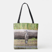 Great Blue Heron in Lake ChamPlain Tote Bag (Achterkant)