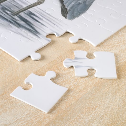 Great Blue Heron Jigzaag Puzzle Legpuzzel (Zijkant)