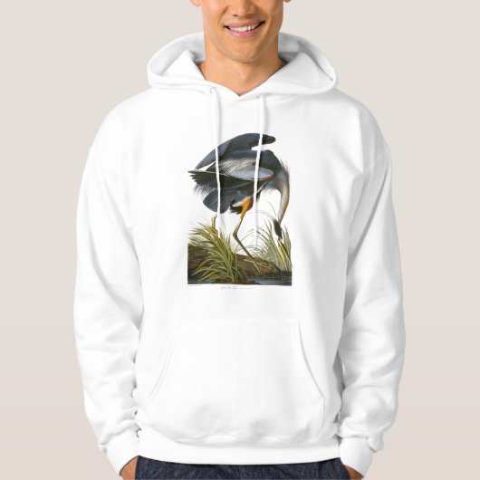 Great Blue Heron, John James Audubon Hoodie (Voorkant)