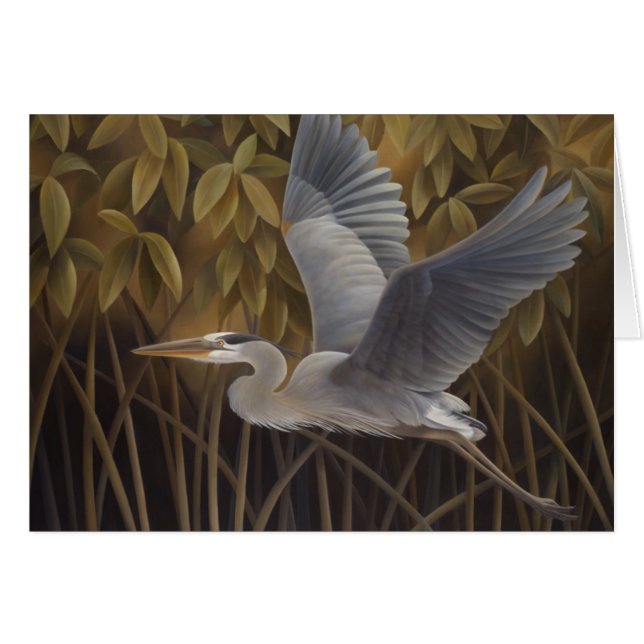 Great Blue Heron-kaart (Voorkant Horizontaal)