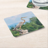 Great Blue Heron Kartonnen Onderzetters (Schuin)