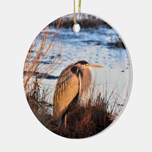 Great Blue Heron Keramisch Ornament (Links)