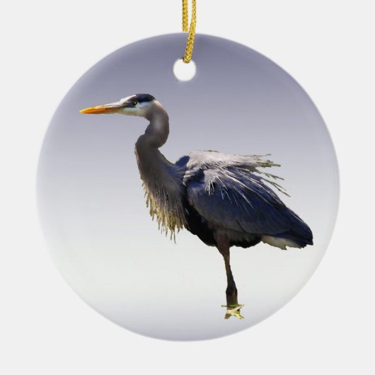 Great Blue Heron Keramisch Ornament (Voorkant)