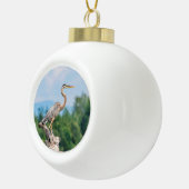 Great Blue Heron Keramische Bal Ornament (Rechts)