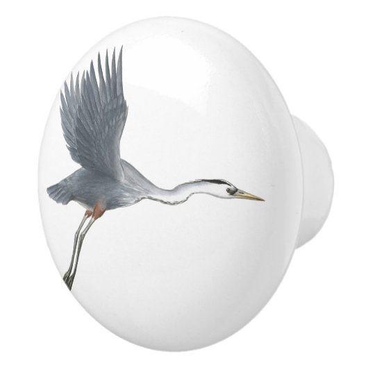Great Blue Heron Keramische Knop (Rechts)