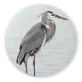 Great Blue Heron Keramische Knop (Voorkant)