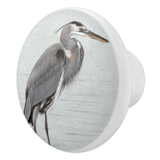 Great Blue Heron Keramische Knop (Rechts)