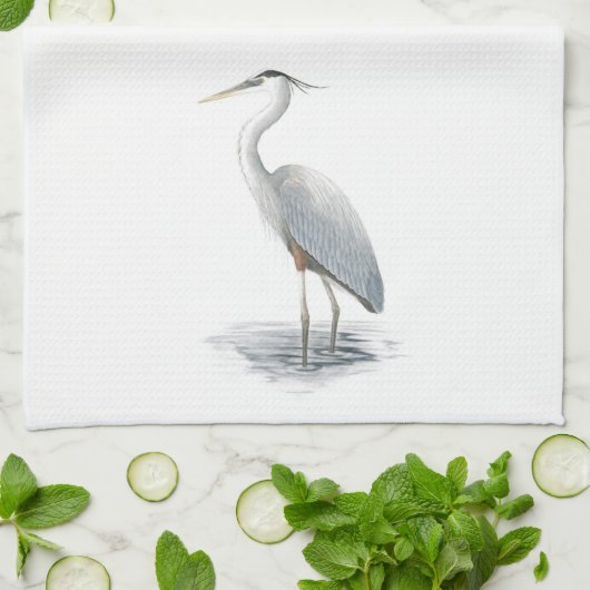 Great Blue Heron Kitchen Towel Theedoek (Gevouwen)